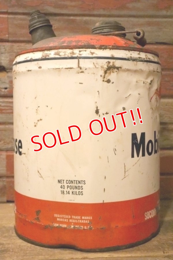 画像4: dp-240911-38 Mobilgrease / 1940's-1950's 5 U.S. GALLONS CAN