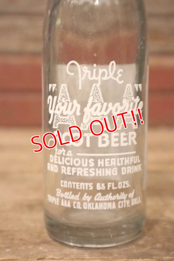 画像4: dk-017 Triple "AAA" ROOT BEER / 1960's 6 1/2 FL. OZ. Bottle