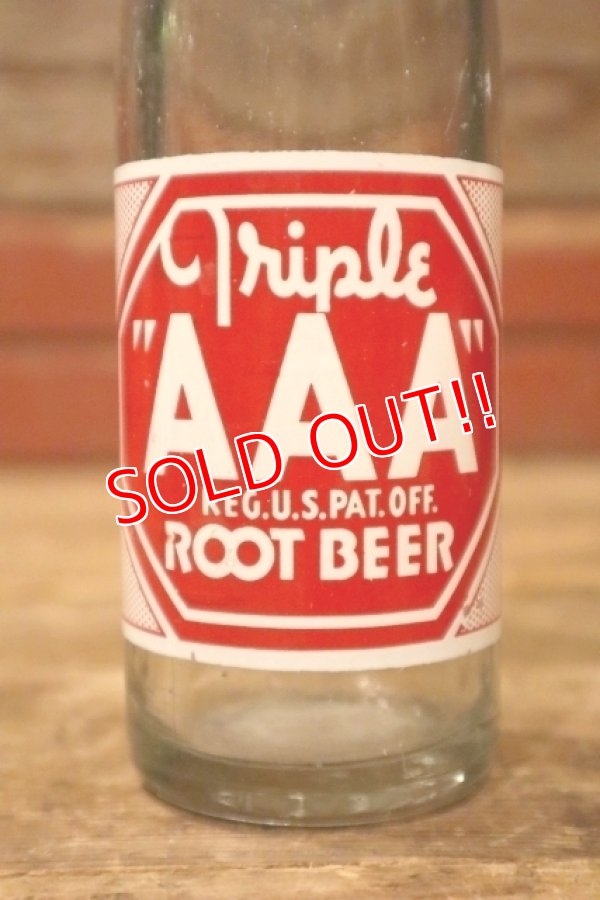 画像2: dk-017 Triple "AAA" ROOT BEER / 1960's 6 1/2 FL. OZ. Bottle