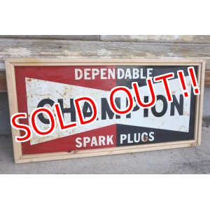 画像: dp-240911-41 CHAMPION / 1950's W-side Metal Sign