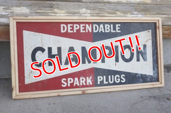 画像7: dp-240911-41 CHAMPION / 1950's W-side Metal Sign