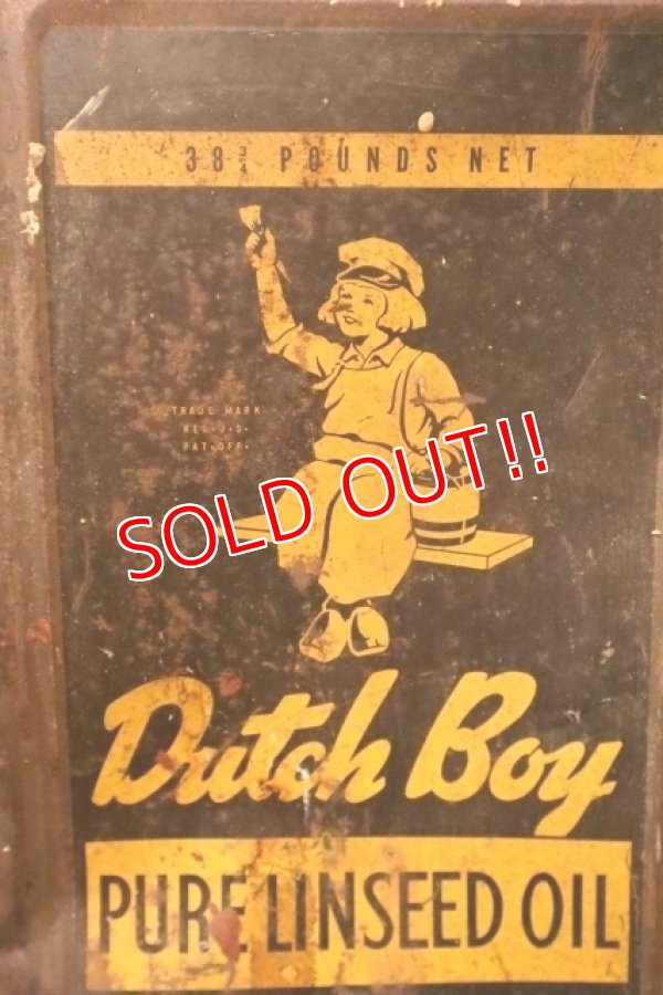画像2: dp-240911-55 Dutch Boy / 1960's PURE LINSEED OIL 38 POUNDS CAN