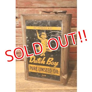 画像: dp-240911-89 Dutch Boy / 1960's PURE LINSEED OIL 38 POUNDS CAN