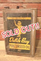画像: dp-240911-55 Dutch Boy / 1960's PURE LINSEED OIL 38 POUNDS CAN