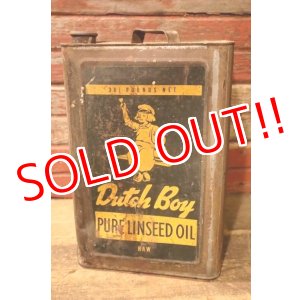 画像: dp-240911-55 Dutch Boy / 1960's PURE LINSEED OIL 38 POUNDS CAN