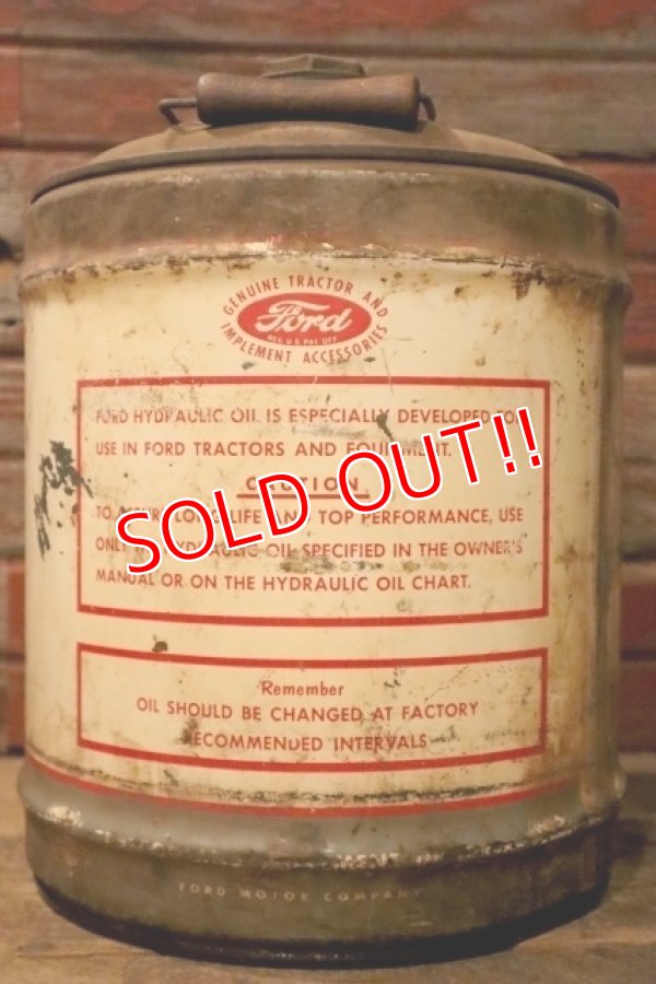 画像4: dp-240911-31 Ford / 1960's-1970's FORD HYDRAULIC OIL 5 U.S. GALLONS CAN