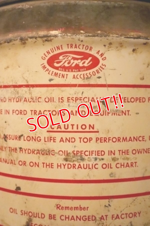 画像5: dp-240911-31 Ford / 1960's-1970's FORD HYDRAULIC OIL 5 U.S. GALLONS CAN