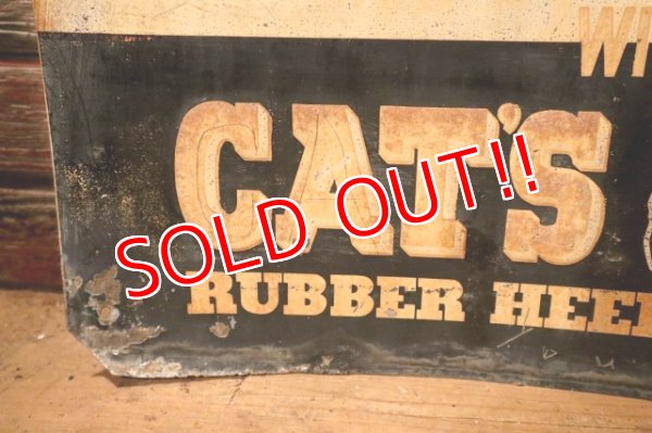 画像7: dp-240911-54 CAT'S PAW RUBBER HEELS AND SOLES / 1940's Advertising Metal Sign