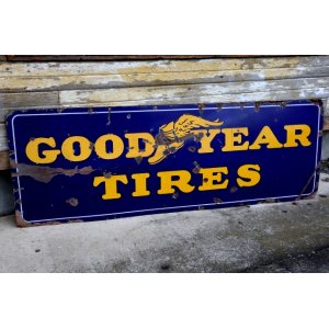 画像: dp-240911-42 GOODYEAR TIRES / 1940's Porcelain Sign