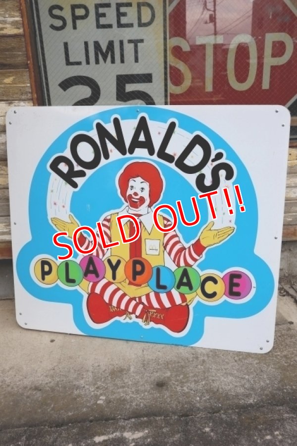 画像1: dp-240911-40 ※店頭ピックアップのみ McDonald's 1989 RONALD'S PLAYPLACE Sign