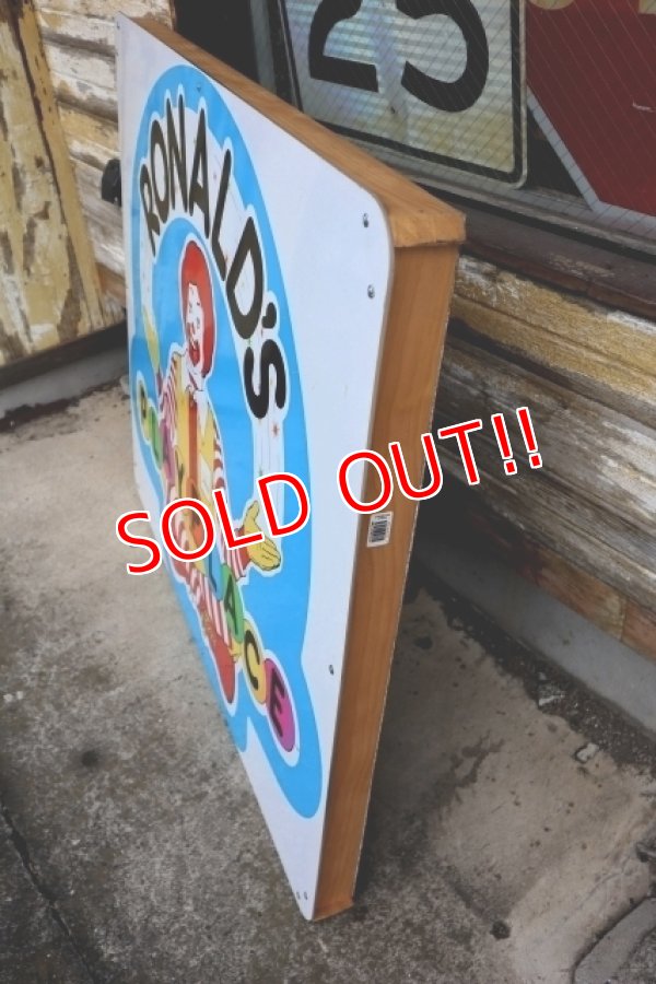 画像11: dp-240911-40 ※店頭ピックアップのみ McDonald's 1989 RONALD'S PLAYPLACE Sign