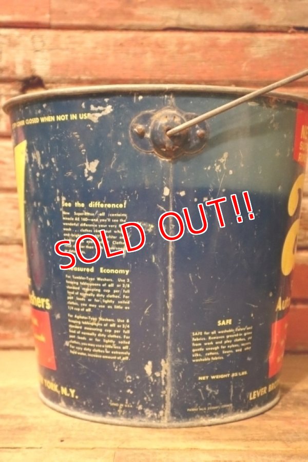 画像5: dp-241027-02 all / 1950's-1960's Laundry Detergent Galvanized Metal Bucket