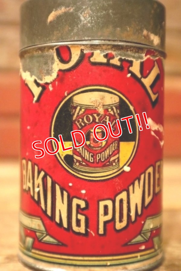 画像2: dp-241027-05 ROYAL 1910's-1920's BAKING POWDER TIN CAN