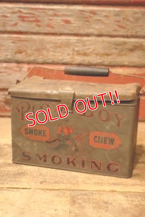 画像1: dp-241008-08 PLOW BOY SMOKING TOBACCO 1910's-1920's TIN BOX