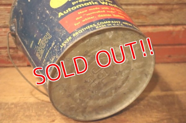 画像12: dp-241027-02 all / 1950's-1960's Laundry Detergent Galvanized Metal Bucket