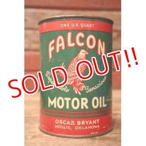 画像: dp-241106-06 FALCON MOTOR OIL / 1940's-1950's One U.S. Quart Can