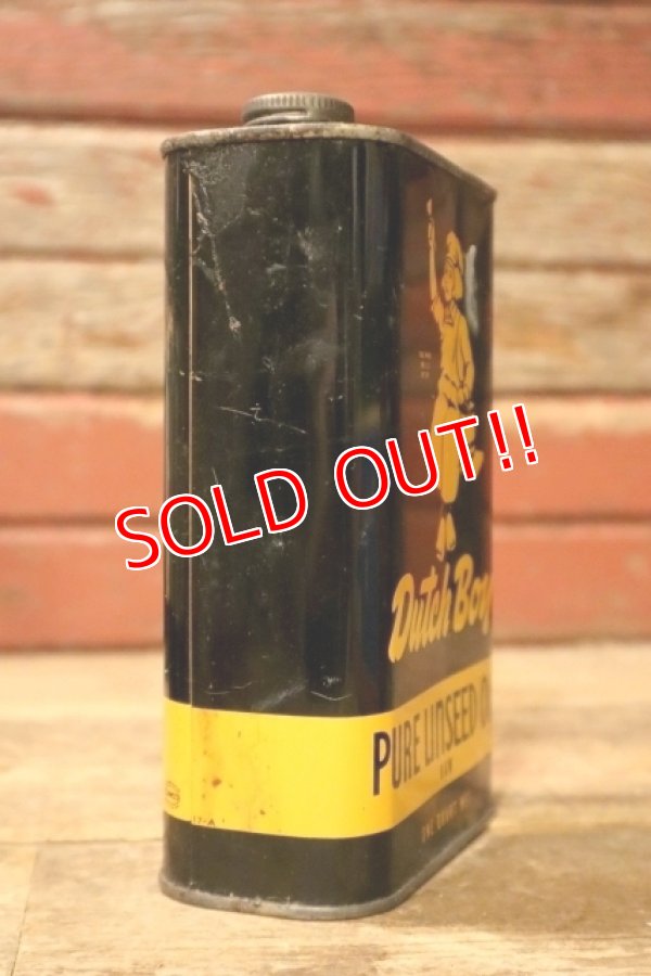 画像5: dp-241027-15 Dutch Boy Paint 1950's-1960's PURE LINSEED OIL One Quart Can