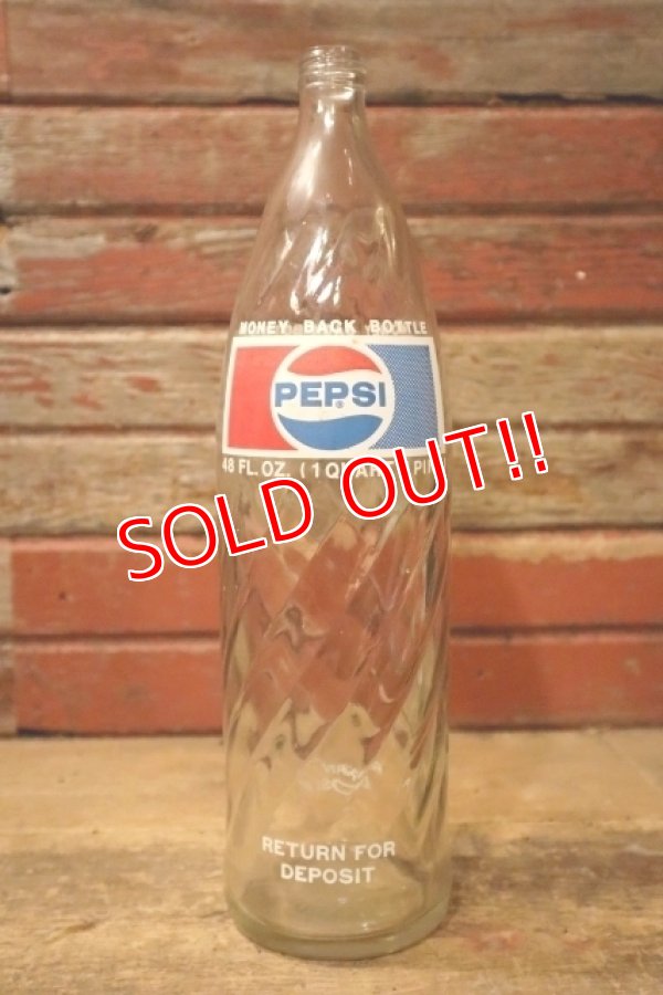 画像1: dk-074 PEPSI COLA / 1980's 48 FL.OZ. Bottle
