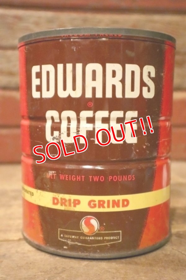 画像1: dp-241106-47 EDWARDS COFFEE / Vintage Tin Can