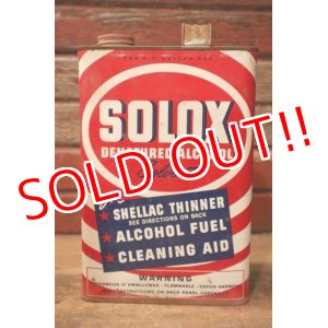 画像: dp-241106-18 U.S. INDUSTRIAL CHEMICALS CO. / SOLOX DENATURED ALCOHOL CAN