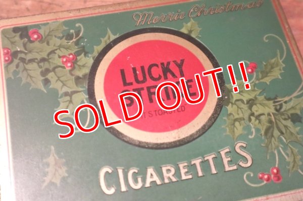 画像2: dp-241106-14 LUCKY STRIKE / 1930's Tin Case "Merry Christmas"