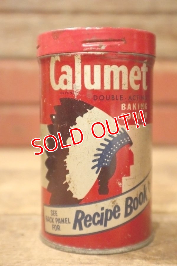 画像1: dp-241027-24 Calumet BAKING POWDER / 1950's 1/2 LB. CAN