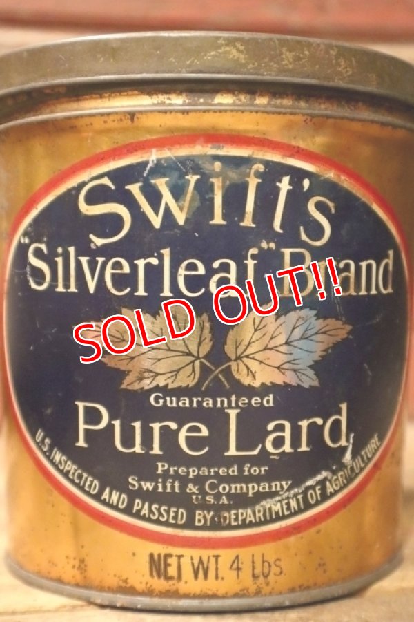 画像2: dp-241106-22 Swift's "Silverleaf" Brand 1940's Pure Lard Can