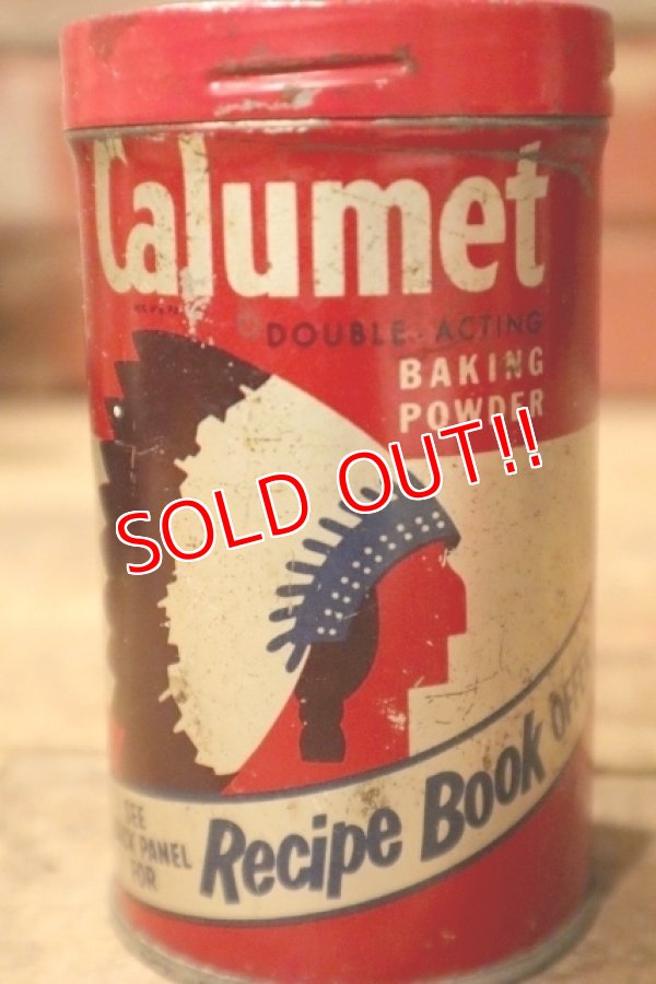 画像2: dp-241027-24 Calumet BAKING POWDER / 1950's 1/2 LB. CAN