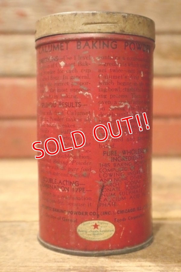 画像3: dp-241106-11 CALUMET BAKING POWDER / 1930's 1 LB. CAN