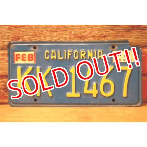 画像: dp-241106-30 License Plate 1980's CALIFORNIA "KK 1467"