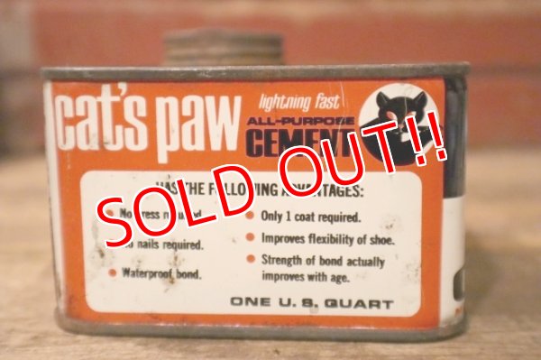 画像5: dp-241106-15 CAT'S PAW RUBBER CO., INC. 1960's ALL-PURPOSE CEMENT CAN