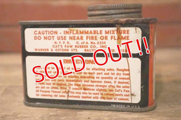 画像4: dp-241106-15 CAT'S PAW RUBBER CO., INC. 1960's ALL-PURPOSE CEMENT CAN