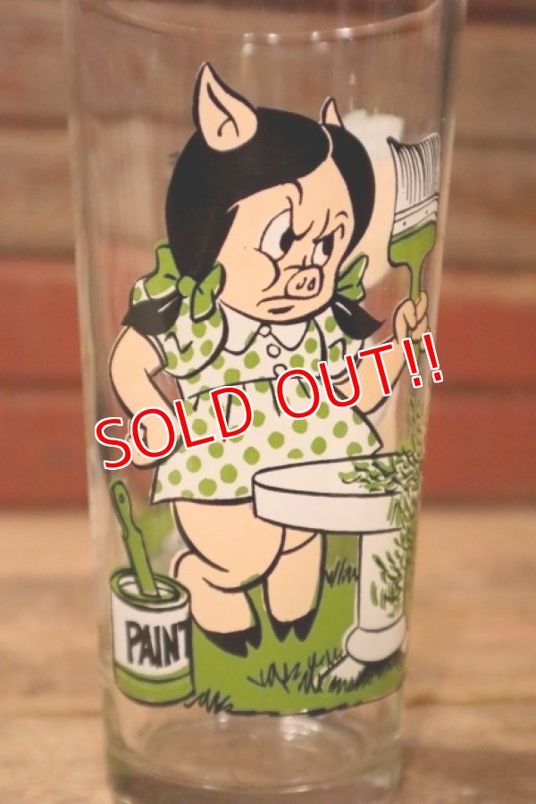 画像2: gs-241106-08 Porky Pig & Petunia Pig / PEPSI 1976 Collector Series Glass