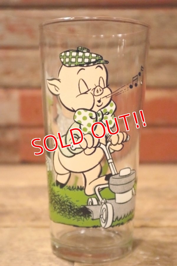 画像1: gs-241106-08 Porky Pig & Petunia Pig / PEPSI 1976 Collector Series Glass