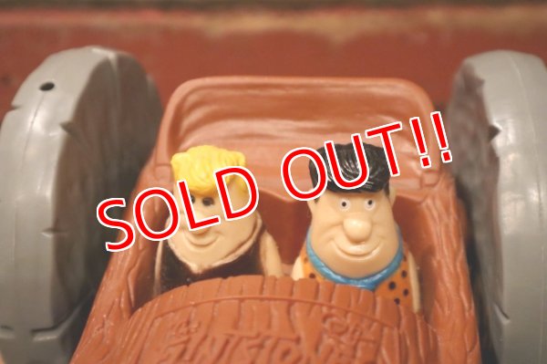 画像2: ct-241008-66 The Flintstones / Child Guidance 1976 Flip Pull Car Toy