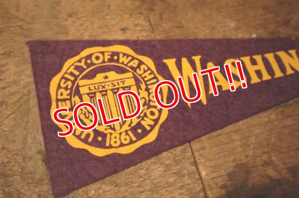 画像2: dp-241106-29 UNIVERSITY OF WASHINGTON /  Vintage Mini Pennant