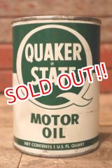 画像: dp-240207-18 QUAKER STATE / 1950's-1960's MOTOR OIL One U.S. Quart Can