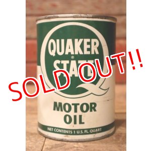 画像: dp-240207-18 QUAKER STATE / 1950's-1960's MOTOR OIL One U.S. Quart Can