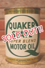 画像: dp-240207-18 QUAKER STATE / 1970's SUPER BLEND MOTOR OIL One U.S. Quart Can