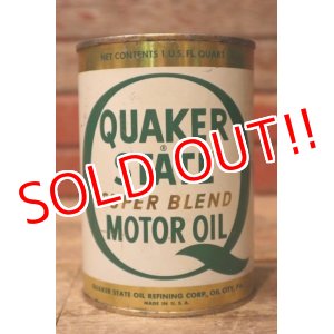 画像: dp-240207-18 QUAKER STATE / 1970's SUPER BLEND MOTOR OIL One U.S. Quart Can