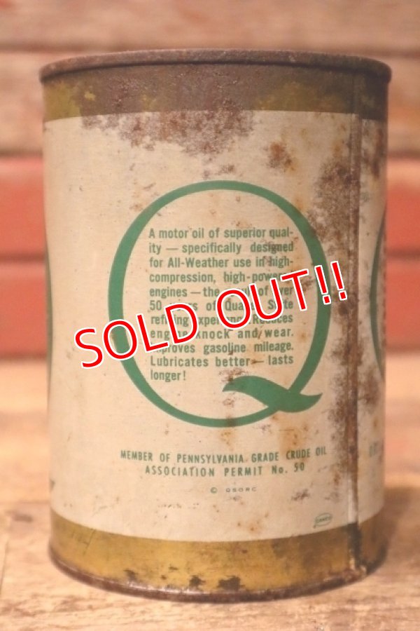 画像3: dp-240207-18 QUAKER STATE / 1970's SUPER BLEND MOTOR OIL One U.S. Quart Can