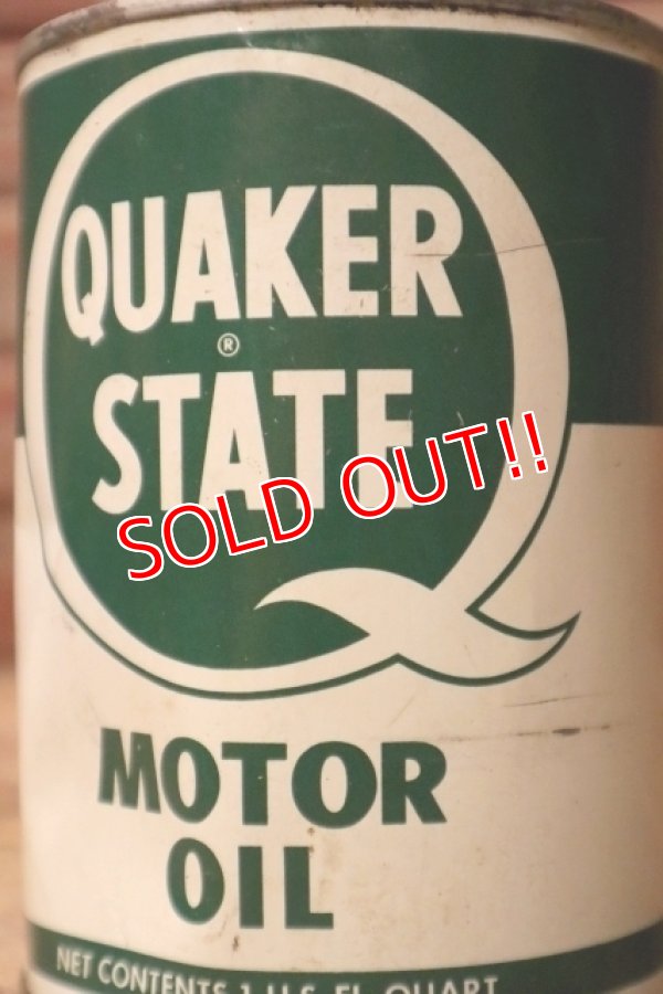 画像2: dp-240207-18 QUAKER STATE / 1950's-1960's MOTOR OIL One U.S. Quart Can