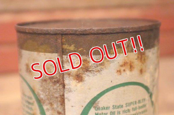 画像6: dp-240207-18 QUAKER STATE / 1970's SUPER BLEND MOTOR OIL One U.S. Quart Can