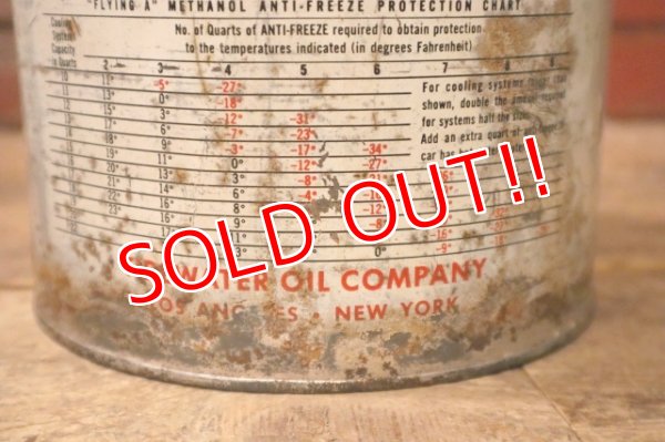 画像5: dp-241225-06 TIDEWATER OIL COMPANY / FLYING A ANTI-FREEZE 1960's- 4 U.S. Quarts Can