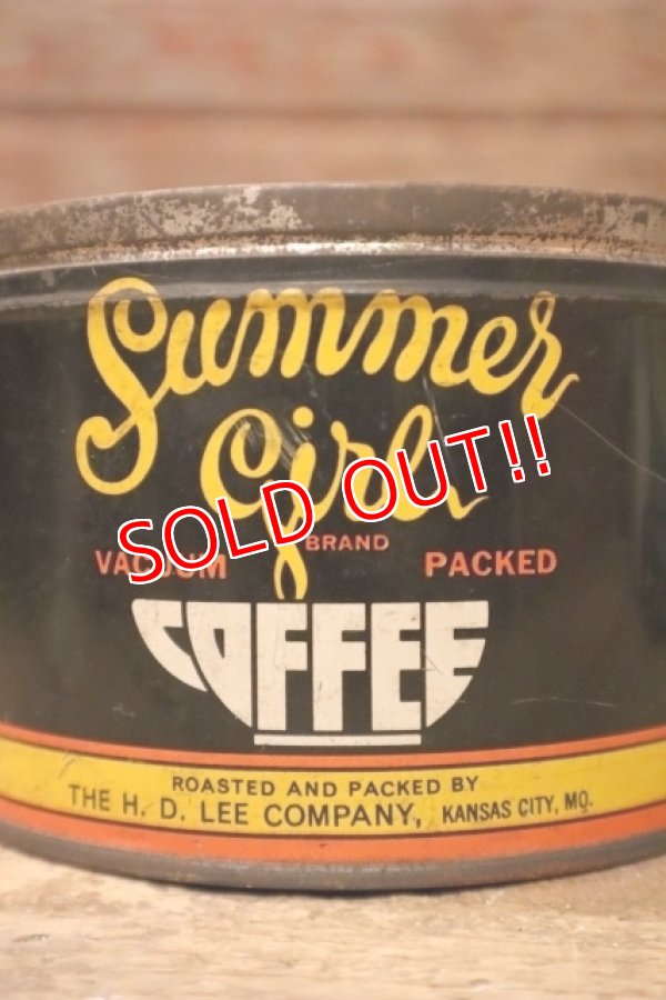 画像2: dp-241225-02 H. D. LEE COMPANY / Summer Girl Brand Coffee 1940's Tin Can