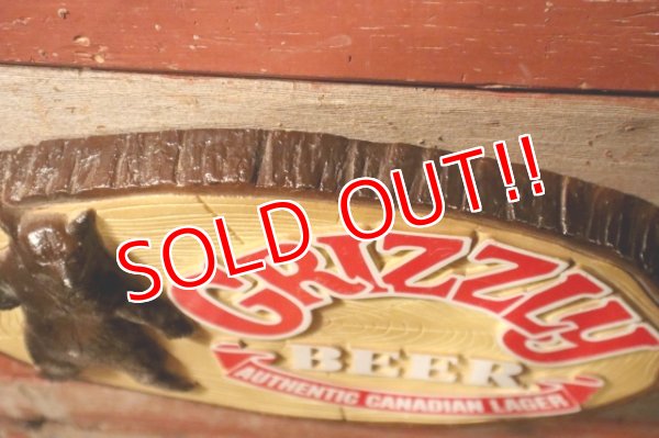 画像6: dp-241225-21 GRIZZLY BEER / 1980's〜3-D Plastic Sign