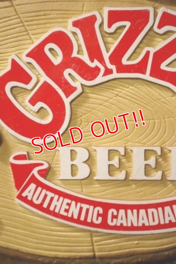 画像3: dp-241225-21 GRIZZLY BEER / 1980's〜3-D Plastic Sign
