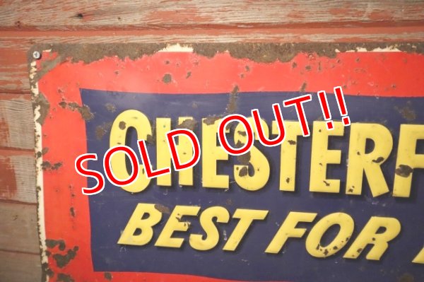 画像3: dp-241225-11 CHESTERFIELD / 1950's Advertising Metal Sign