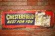 画像1: dp-241225-11 CHESTERFIELD / 1950's Advertising Metal Sign