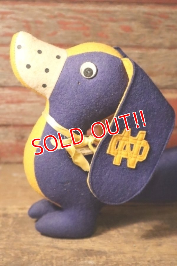 画像2: ct-250107-11 Collegiate 1950's College Mascot Doll "ND" Dachshund 